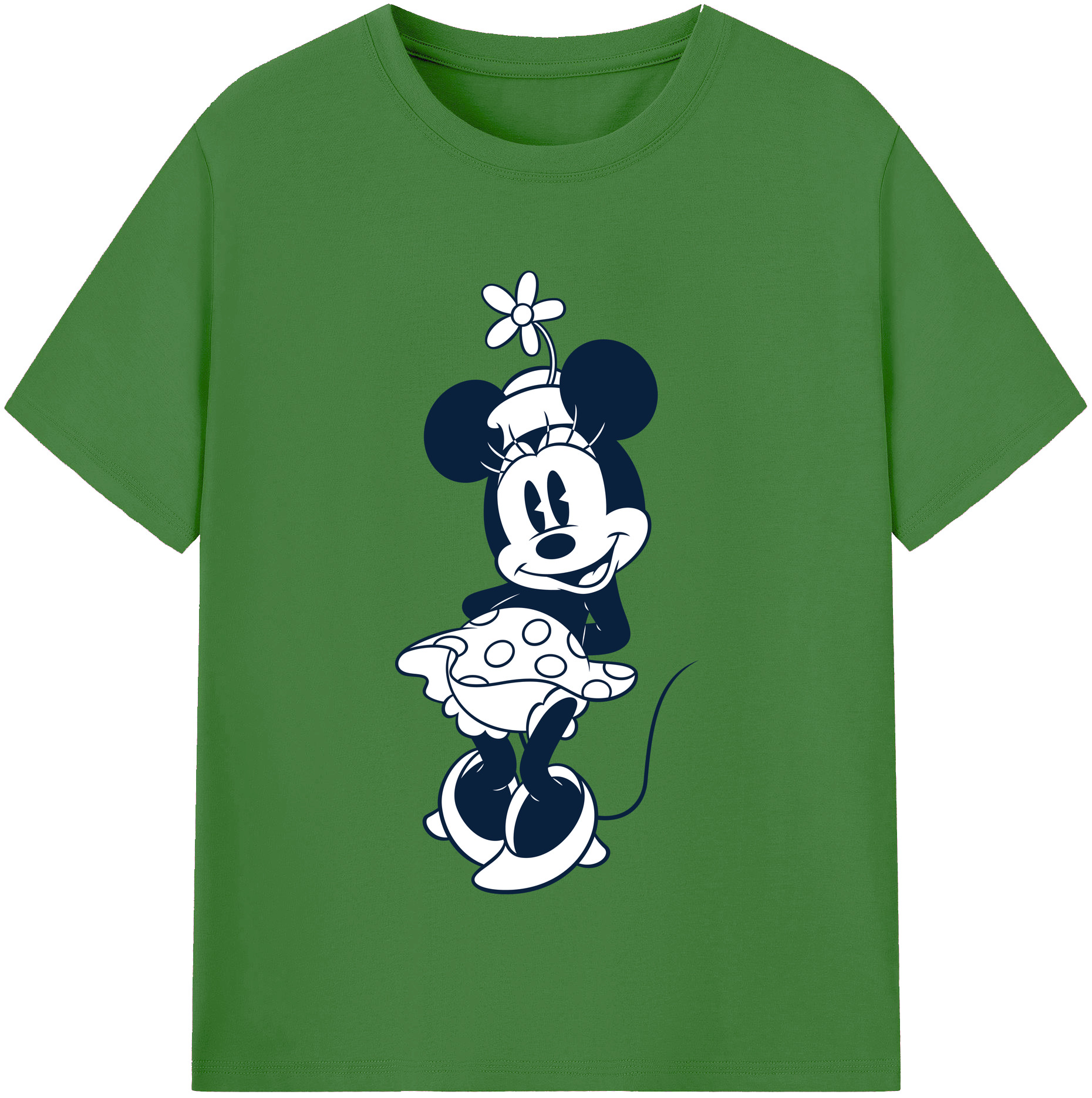 （画像用） ミッキーマウス Mickey Mouse レディースカジュアルプリントTシャツ（綿100％）